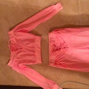 Pink matching shirt and pants from shien